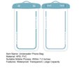 thumbnail image 6 of Pebbuoy 2Pcs Waterproof Phone Bags Design Large Capacity Transparent Universal Underwater Clear Cellphone Protector Dry Bags, 6 of 6