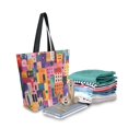 thumbnail image 2 of FORMRS Womens Canvas Tote Bag with Zipper Inner Pocket Shoulder Handbag, Art Buildings, 2 of 7