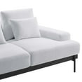 thumbnail image 6 of Loveseat Sofa Couch, White, Fabric, Living Kitchen Cafe Bistro Hospitality Restaurant, Modern Contemporary HB34544, 6 of 8