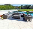 thumbnail image 3 of Malmo 6-Piece Resin Wicker Outdoor Patio Furniture Sectional Sofa Set in Gray w/Four-Piece Sectional, Armchair, and Coffee Table (Full-Round Gray Wicker, Polyester Light Gray), 3 of 10