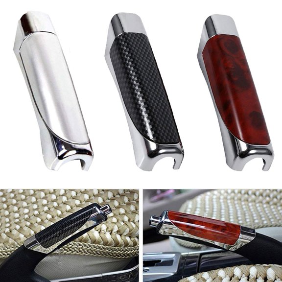 Cheers.US 3 PCS Universal Stylish Car Hand Brake Carbon Fiber Protector Cover Interior Decor,Stylish, Beautiful, Hand Brake Protector,Chrome-plating Technology, Exquisite