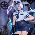 thumbnail image 2 of Anime Re:Life in A Different World From Zero Rem Disfraz de Cosplay Uniforme de Policía para Mujer Pelucas Traje de Fiesta de Carnaval de Halloween, 2 of 5
