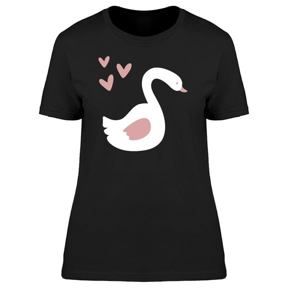 Swan & Hearts Cartoon Tee Women's -Image by Shutterstock