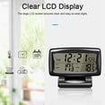 thumbnail image 2 of Reloj electrónico para automóviles Termómetro con reloj para automóvil Reloj digital 2 en 1 y medidor de temperatura con pantalla LCD retroiluminada Conmutación 12H/24H para interior y exterior Vehícu, 2 of 8