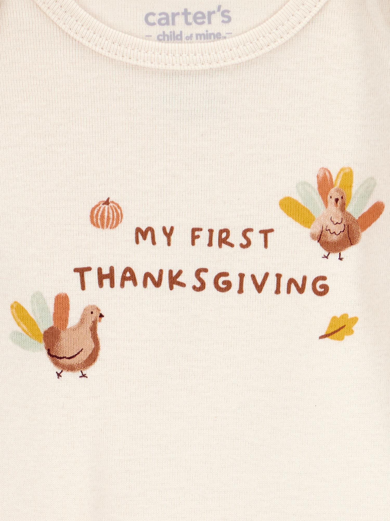Carter's Child of Mine Baby Unisex Thanksgiving Outfit Set, 2-Piece, Sizes Newborn-12 Months