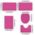 thumbnail image 3 of Foam Bath Mat 5 Set Bathroom Rugs For 5 Pcs Toilet Mats Universal Soft Comfortable Water Absorption Non-Slip Thick Machine Washable Easier To Dry Dark, Usupdd 2025 Foam Bath Mat 5, 3 of 6
