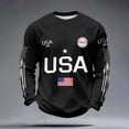 thumbnail image 2 of Men's Patriotic Waffle Long Sleeve Tee USA 250th Anniversary Shirt 250th Anniversary USA Shirt American Flag Casual Shirt, 2 of 5