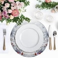thumbnail image 5 of Ryvnso Winter Mountains and Flowers Round Plate Mats Dining Table Placemat Set of 6 for Holiday Decoration, 5 of 7