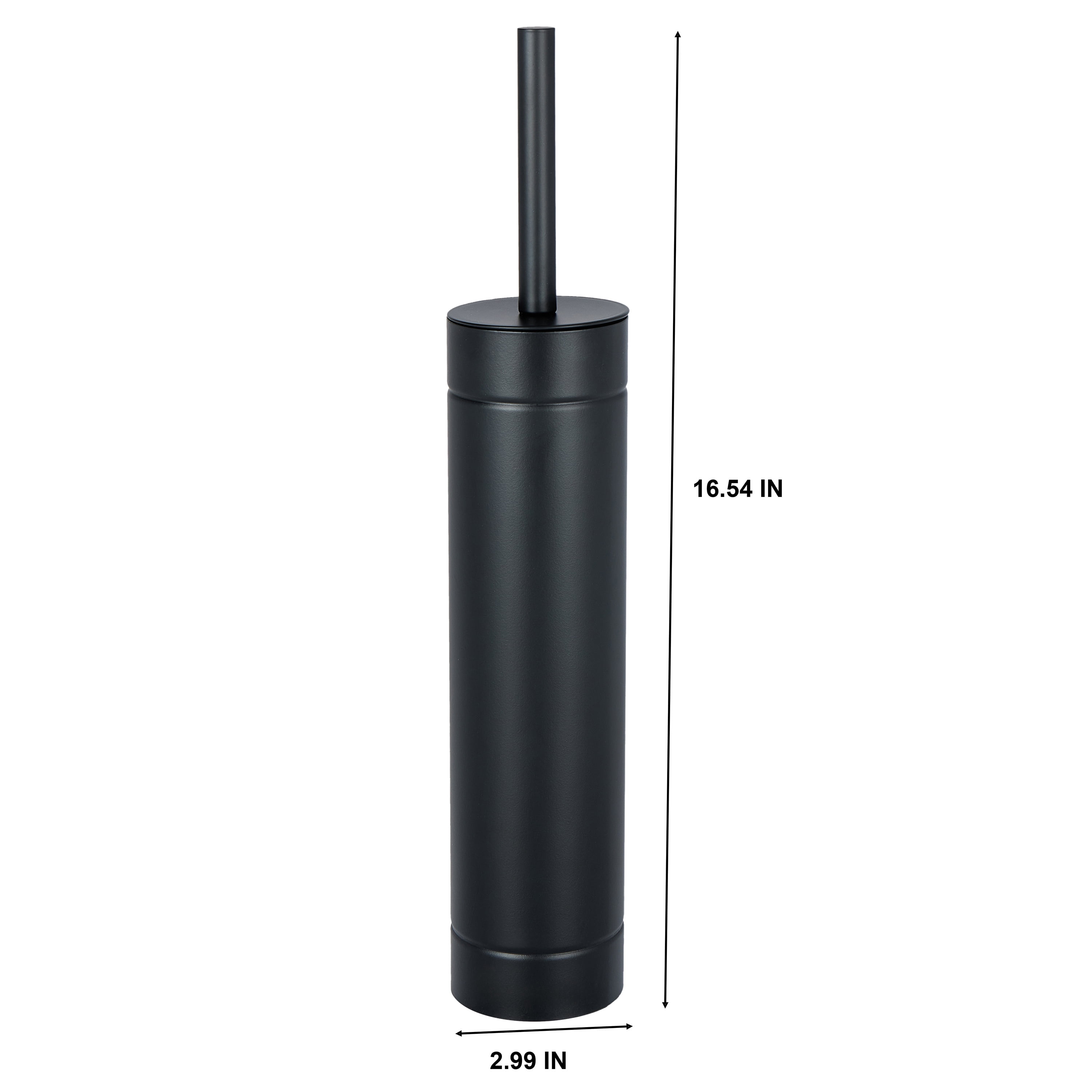 Bath Bliss  Adult Slender Toilet Brush with Weighted Base in Black