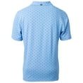 thumbnail image 3 of Men's Cutter & Buck Powder Blue Ole Miss Rebels Virtue Eco Pique Tile Recycled Polo, 3 of 3