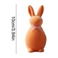 thumbnail image 2 of Easter Bunny Figurine, Cute Rabbit Desktop Decor for Home and Office, Compact Resin Statue that Adds Festive Easter Decor Charm to Shelves, Tables and Mantels, Adorable Holiday Accent, 4in, Orange, 2 of 7