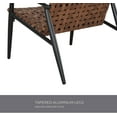 thumbnail image 3 of LIFERECORD 3-Piece Outdoor Bistro Set, Wicker Patio Furniture 2 Chairs + Side Table, Brown Leather-Look Seating For Garden, Backyard, Balcony, 3 of 7