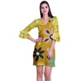 thumbnail image 1 of Moomaya Womens Imprimé Courte Robe Cloche Manches Robes de Décalage pour les Femmes Occasionnels Vêtements d'Été, 1 of 6