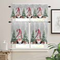 thumbnail image 2 of Christmas Dwarf Kitchen Curtains and Valances Set, Winter Christmas Tree Snowflakes Gray Rod Pocket Window Valance 18 Inch Window Curtain Panels for Living Room Bedroom Laundry, 27.5x36in, 3 Pieces, 2 of 7