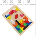 thumbnail image 2 of Bloques de madera Rompecabezas Rompecabezas Juguete Ruso Tangram Colorido Juego de rompecabezas Rompecabezas de madera Montessori Inteligencia STEM Regalo educativo para bebés Sincero Hogar, 2 of 6