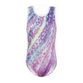 thumbnail image 1 of EQSJIU Leotardos morados para niñas gimnasia niños pequeños niñas 2t 3t 2-3t 18 meses 24 meses mosaico lila violeta claro azul rosa, 1 of 5