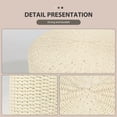 thumbnail image 4 of Gzxs Decor Round Pouf Ottoman Double-Strand Beige Paper Rope Pouf Footrest, Foot Stool, for Bed Room Living | Room | Accent Seat, 4 of 6