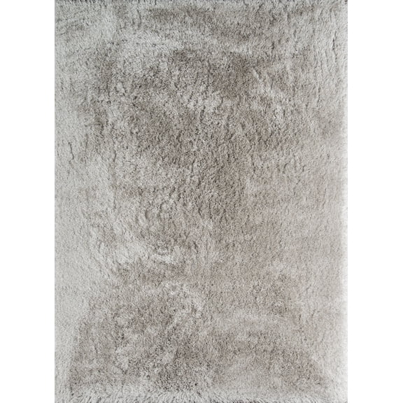 Momeni Enchanted Shag Machine Made Polyester Grey Area Rug 2' X 3'
