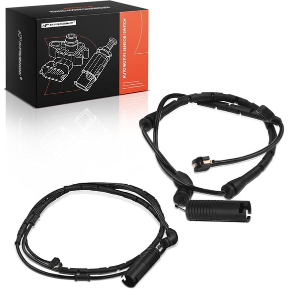 A-Premium Front and Rear Disc Brake Pad Wear Sensors Compatible with BMW E46 Series 323Ci 2000, 323i 1999-2000, 325Ci 2001-2006, 325i 2001-2005, 328Ci 2000, 328i 1999-2000, 2-PC Set