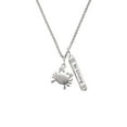 thumbnail image 2 of Delight Jewelry Silvertone Antiqued Crab Silvertone Be Strong and Courageous Bar Charm Necklace, 23", 2 of 4