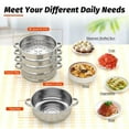thumbnail image 2 of 30CM 5 Tier Cook Food Veg Pot Large Stainless Steel Steam Cooker Steamer Kitchen for induction cookers, electric ceramic stoves, 2 of 21