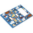 thumbnail image 3 of NICKSUN Cute Animal Dogs Puppy Combination Wall Plate, 3 Gang 2 Toggle 1 Rocker Outlet Cover Decorative Switch Plate for Office Home Decor, 4.5 x 4.5 Inch, 3 of 7