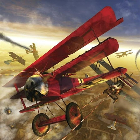 StockTrek Images PSTKRT100002MLARGE German Triple Wing Bi-Plane The Red Baron. World War I Western Front Air Assault Poster Print, 28 x 28 - Large