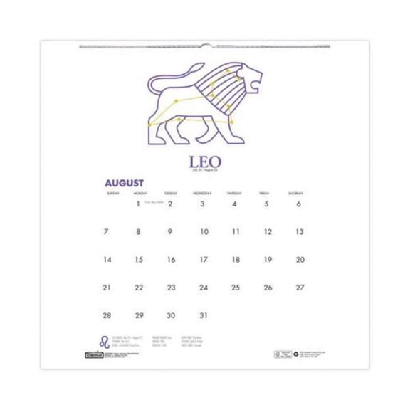 House of Doolittle HOD3185 14 x 11 in. Academic Zodiac Wall Calendar