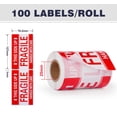 thumbnail image 2 of Etiquetas frágiles LuckyGuard 7,5 x 12,5 cm, 100 etiquetas permanentes, 2 of 7