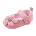 thumbnail image 2 of Baby First Shoes Summer New Baby Cute Knitted Flower Wool Shoes Non-Slip Baby Walking Shoes Newborn Baby Girl Shoes, 2 of 7