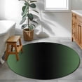 thumbnail image 3 of Round Rugs 3Ft, Green Black Ombre Round Area Rug Washable Indoor Throw Carpet, Modern Gradient Abstract Art Small Non Slip Circle Rug for Bedroom Living Room Home Decor Aesthetic, 3 of 8