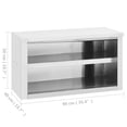 thumbnail image 2 of vidaXL Wall Cabinet Storage Cabinet Kitchen Wall Cupboard Stainless Steel, 2 of 6