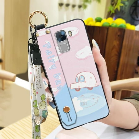 Lulumi-Phone Case For Huawei Honor 7, mobile case Cartoon Anti-dust Waterproof Silicone Lanyard Fashion Design Phone Holder cell phone case Shockproof Back Cover cell phone cover Soft case