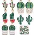 thumbnail image 3 of 50Pcs Alloy Enamel Cactus Charm Beads Bulk Gold Tropical Summer Desert Plant Charms Tropical Pendants, 3 of 4