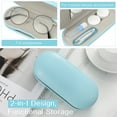 thumbnail image 6 of MoKo 2 in 1 Double Eyeglass Case, Contact Lens Case with Mirror Tweezers Remover, Portable PU Contact Lens Box Soak Storage Container Kit, Light Blue, 6 of 7