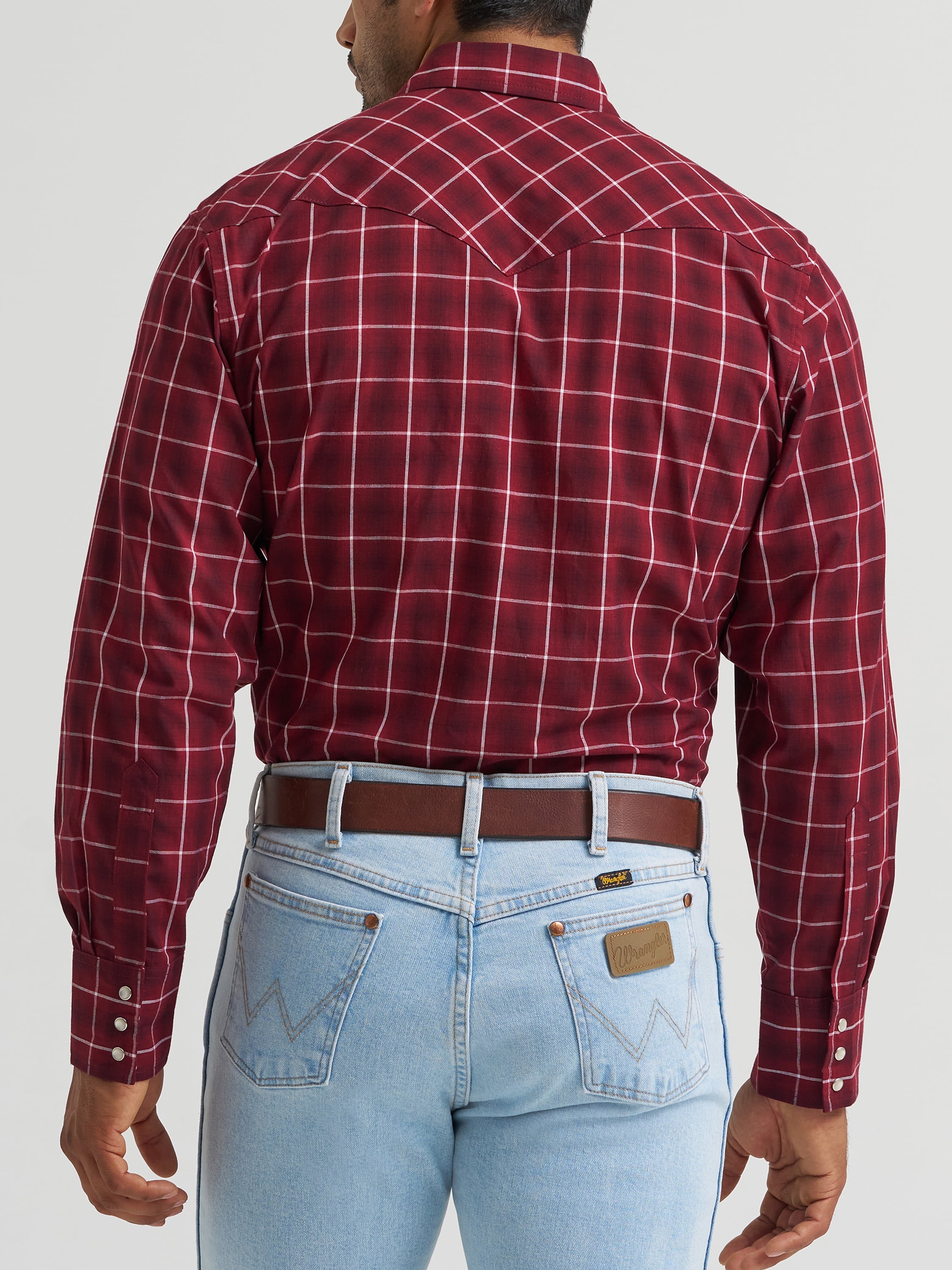 Wrangler® Men's and Big Men's Regular Fit Long Sleeve Western Shirt, Sizes S-5XL
