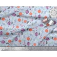 thumbnail image 2 of Soimoi Blue Cotton Duck Fabric Leaves & Berries Fruits Print Sewing Fabric Yard 56 Inch Wide, 2 of 3