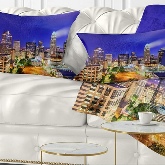 Designart 12" x 20" Multi-color Polyester Throw Pillow