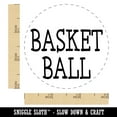 thumbnail image 2 of Basketball Fun Text Self-Inking Rubber Stamp Ink Stamper - Lime Green Ink - Small 3/4 Inch, 2 of 7