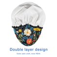 thumbnail image 4 of Shower Caps,Pioneer Flower Floral Print Pattern Waterproof Shower Cap for Women 4 Pieces,Double Reusable Hair Cover for Shower PEVA Elastic Stretch Hem, 4 of 7