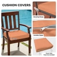thumbnail image 2 of Outdoor Patio Cushion Covers 4 Pack Solid Color Patio Chair Cushion Covers with Ties and Zipper Orange Waterproof Outdoor Seat Cushion Covers for Patio Furniture 22"x22", 2 of 7