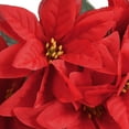 thumbnail image 6 of (Clearance) BNNG 7 Heads Red Artificial Poinsettia Bushes Artificial Flowers Christmas Velvet Silk Poinsettias Flowers Floral for Xmas Tree Ornament Table Centerpiece Fillers Porch Decorations, 6 of 9