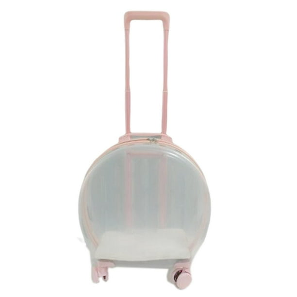 Pet Trolley Case Carrier Cats Dogs Air Box Transparent Moving