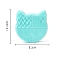 thumbnail image 2 of Makeup Brush Cleaning Mat with Brush Drying Holder, Silicon Cat Shaped Brush Cleaner Pad include Cosmetic Brush Organizer Rack, Portable Washing Tool for Makeup, 2 of 5