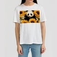 thumbnail image 4 of Panda Sunflower 100% Cotton White T-Shirt for Men and Women - Classic Unisex Tee for Casual Wear and Daily Outfits - Breathable and Comfortable Fabric - Gift Idea, 4 of 5