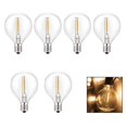 thumbnail image 1 of Bombilla LED regulable de aspecto vintage, luz blanca cálida en forma de globo de vidrio transparente para uso en interiores y exteriores, ahorro de energía irrompible con larga vida útil y, 1 of 1