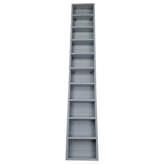 Ceres On the Wall Spice Rack 69"h x 14"w x 3.5"d, Primed Gray