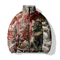thumbnail image 4 of Abrigos de invierno para hombre cómodos y cálidos con estampado de guerrero elegante Novedades en abrigos y chaquetas Abrigo de invierno informal y versátil para hombre, 4 of 5