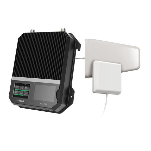 weBoost Office 200 50-Ohm 5G Cell Signal Booster with Directional/Panel Antennas -up to 35000 sq ft - Gray