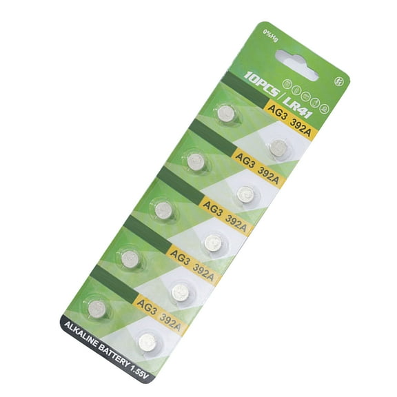 lixuesong 10pcs AG1 AG3 AG4 AG10 AG13 Alkaline Button Cell Batteries 1.55V LR1130 LR41 LR44 Button Batteries for Watches Toy